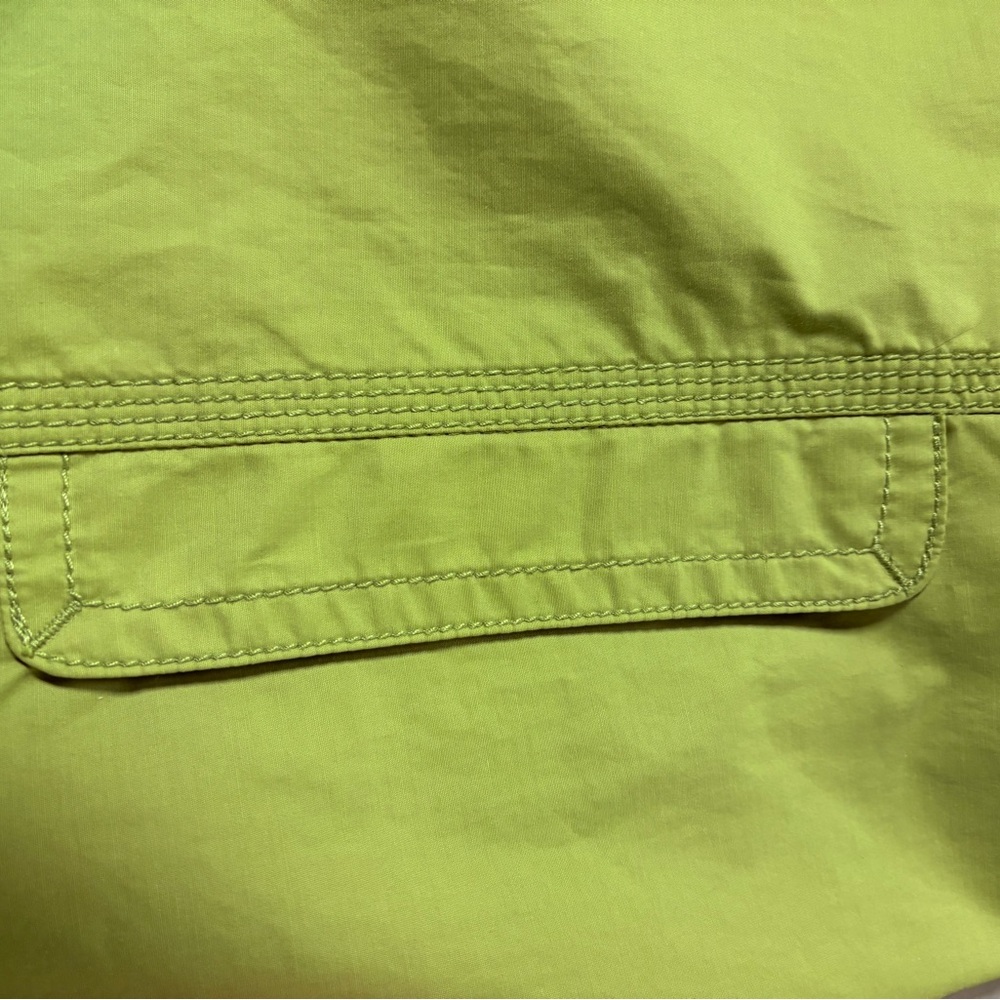 Eddie Bauer Womens Mid Length Rain Trench Coat Green Large - Picture 11 of 13